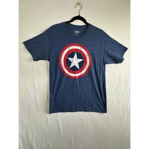 Marvel T Shirt Men's Medium Short Sleeve Captain America‎ Shield Print